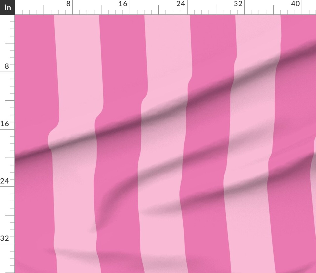 Pink Stripe Large Scale Candy Stripes Classic Spring Monochromatic Custom Printed Fabric by Spoonflower Various Fabrics by the Yard or Fat Quarter